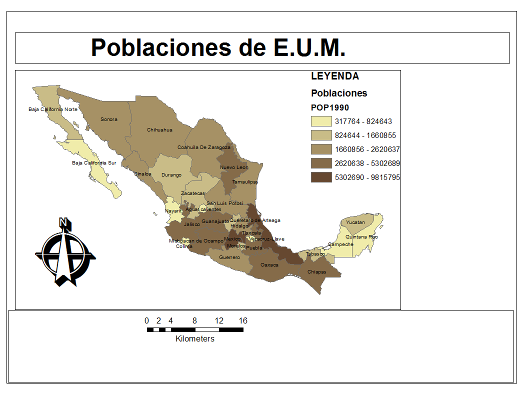 Mapa realizado en clase con la ayuda de ArcGis